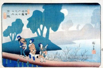 miyanokoshi Utagawa Hiroshige Ukiyoe Pinturas al óleo